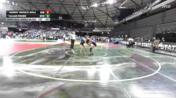 Girls 3A 100 lbs Cons. Round 3 - Lillian Fisher, Mountain View (Girls) vs Jaideny Orozco Avila, Hermiston (Girls)