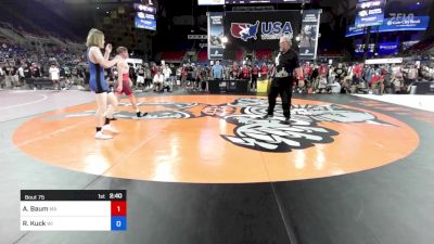 144 lbs Rnd Of 256 - Aidan Baum, MA vs Rhadei Kuck, WI