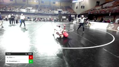 133 lbs Final - Angelo Rini, Indiana vs Ryan Crookham, Lehigh