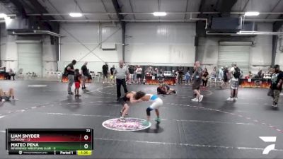 72 lbs Round 5 (6 Team) - Liam Snyder, Glasgow vs Mateo Pena, Reverence Wrestling Club