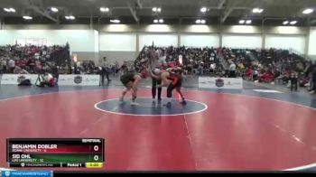 165 lbs Semis & 3rd Wb (16 Team) - Benjamin Dobler, Doane University vs Sid Ohl, Life University