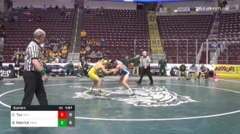 170 lbs Quarterfinal - Cole Toy, Reynolds Hs vs Brycen Rearick, Forest Hills Hs