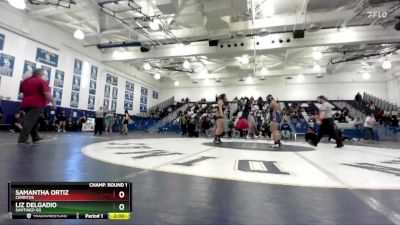 170 lbs Quarterfinal - Samantha Ortiz, Cerritos vs Liz Delgadio, Santiago GG