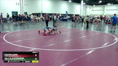 120 lbs Round 2 (8 Team) - Milo Klaustermeier, Head Hunters Wrestling Club vs Colton Lewis, Carolina Exteme Black