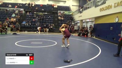 184 lbs Consi Of 8 #2 - Jakob Hand, Mt. San Antonio vs Jaremiah Juarez, Rio Hondo