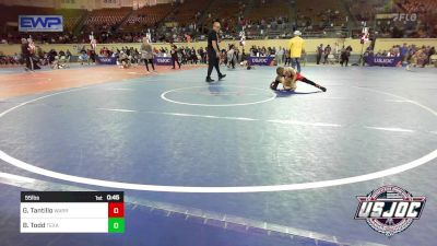 55 lbs Consolation - Gabriel Tantillo, Warrior Trained Wrestling Club vs Bennett Todd, Texas Elite Wrestling