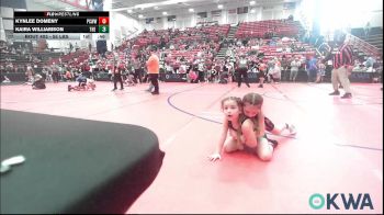 55 lbs Rr Rnd 1 - Kynlee Domeny, Ponca City Wildcat Wrestling vs Kaira Williamson, The Academy Wichita Kansas