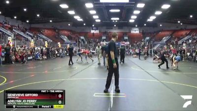 43 lbs Cons. Semi - Adelynn Jo Perry, Hemlock Youth Wrestling vs Genevieve Gifford, Fenton WC