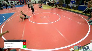 58 lbs 3rd Place - Jaxon Huffman, Tulsa Blue T Panthers vs Grady Zinter, Owasso Takedown Club