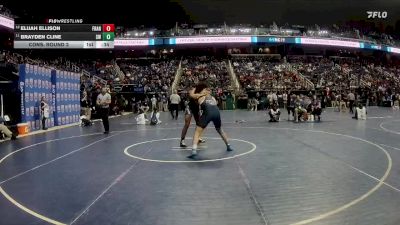 3A 190 lbs Cons. Round 2 - Brayden Cline, Swansboro High School vs Elijah Ellison, Franklinton