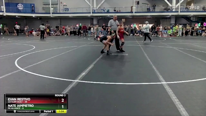 88 lbs Round 2 (8 Team) - Evan Restivo, U2-Cliff Built vs Nate ...