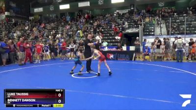 63 lbs Cons. Semi - Luke Taussig, KS vs Bennett Dawson, OK