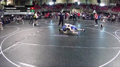 117 lbs Cons. Round 1 - Graeson Swarm, Kearney MatCats Wrestling Club vs Noah Olsen, Hawks Wrestling Club (Lincoln)
