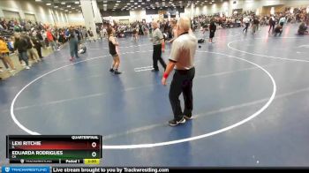 152 lbs Quarterfinal - Lexi Ritchie, IL vs Eduarda Rodrigues, CA