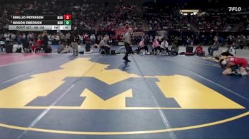 6A 106 lbs 3rd Place Match - Emillio Peterson, Madison vs Mason Emerson, Meridian