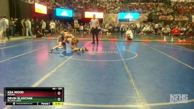 AA - 120 lbs Cons. Round 1 - Devin Blaschak, Billings West vs Asa Wood, Helena