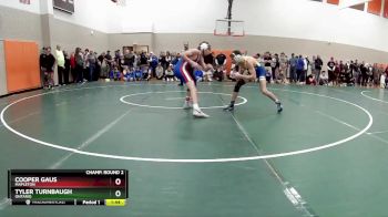 120 lbs Champ. Round 2 - Cooper Gaus, Mapleton vs Tyler Turnbaugh, Ontario