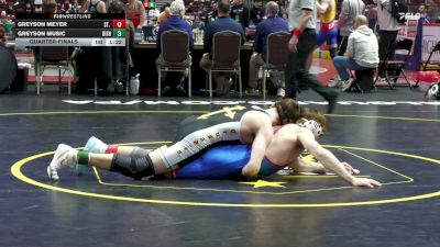 145 lbs Quarterfinal - Greyson Meyer, St. Marys vs Greyson Music, Bishop McDevitt
