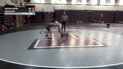 95-98 lbs 1st Place Match - Dallas Dee, Center Point-Urbana Girls vs Melissa Myers, Independence Girls