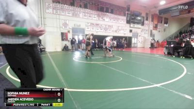 120 lbs Champ. Round 1 - Sophia Nunez, Ventura vs Jaeden Acevedo, Jordan