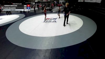 100 lbs Jossiah Mercado, KCWA - Kern County Wrestling Association vs Elias Selianitis, BAWA-Bay Area Wrestling Association