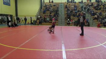 55 lbs Round 2 - Lola Barrett, St. James Cyclones vs Quetzally Navarrete, Cuba City
