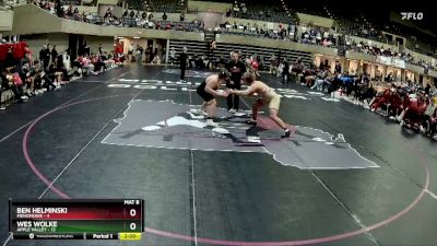 215 lbs Round 2 (4 Team) - Ben Helminski, Menomonie vs Wes Wolke, Apple Valley