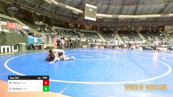 100 lbs 2nd Place - Mason Parria, Holy Cross High School vs Ryatt Rodden, Harrah Little League Wrestling