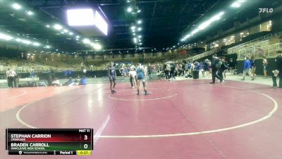 132 lbs Cons. Round 3 - Stephan Carrion, Creekside vs Braden Carroll, Vancleave High School