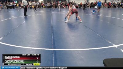 Silver 149 lbs Quarterfinal - Mavrick Hagemann, Southeast Community College vs Owen Denstad, Upper Iowa