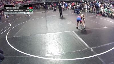 55-57 lbs Quarterfinal - Corinne Becker, League Of Heroes vs Caroline Hinrichsen, Palmyra Wrestling Club - Girls