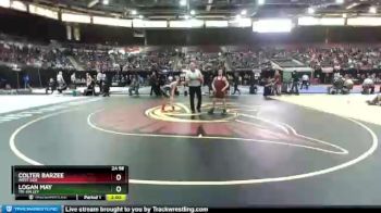 2A 98 lbs Champ. Round 1 - Colter Barzee, West Side vs Logan May, Tri-Valley