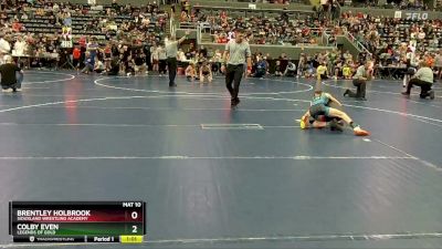 75 lbs Champ. Round 1 - Brentley Holbrook, Siouxland Wrestling Academy vs Colby Even, Legends Of Gold