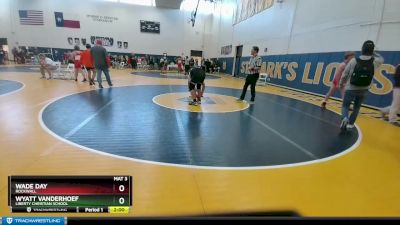 200 lbs Semifinal - Wyatt Vanderhoef, Liberty Christian School vs Wade Day, Rockwall