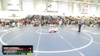 81 lbs Cons. Round 4 - Wyatt Cuppernell, Canandaigua Youth Wrestling Club vs Luciano Musilli, Eden Wrestling Club