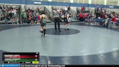 90 lbs Round 2 (4 Team) - Parker Kennett, Floyd Central vs Maverick Smith, Indian Creek (large)