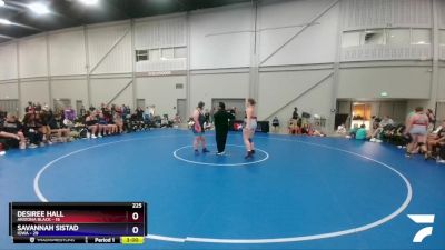 225 lbs Placement Matches (8 Team) - Desiree Hall, Arizona Black vs Savannah Sistad, Iowa