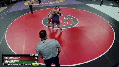 Cons. Round 1 - JaeLeigh Miller, Lyons-Decatur NE Girls vs Nevaeh Bryant, Wood River Girls