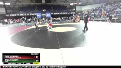 67 lbs 5th Place Match - Tate Wickham, Cashmere Wrestling Club vs Radley Berry, NWWC