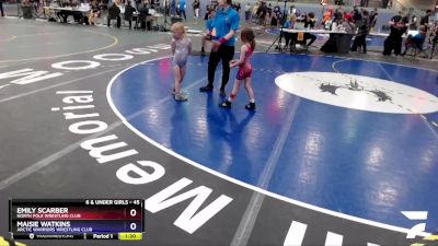 45 lbs Final - Emily Scarber, North Pole Wrestling Club vs Maisie Watkins, Arctic Warriors Wrestling Club