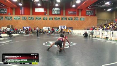 125 lbs Quarterfinal - Christopher Calderon, Mt. San Antonio College vs Abram Granados, Fresno City College