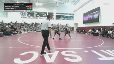 174 lbs Round 2 (6 Team) - Andres Ayala, Santa Ana College vs Wendell Mitchell, Mt. SAC (White)