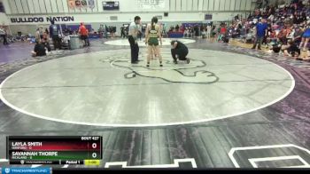 110 lbs Cons. Round 5 - Layla Smith, Hanford vs Savannah Thorpe, Richland