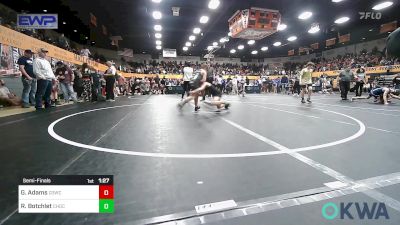 100 lbs Semifinal - Gunner Adams, D3 Wrestling Cluib vs Reid Botchlet, Choctaw Ironman Youth Wrestling