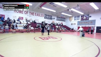 126-132 lbs Round 1 - Andrew Rodriguez, Santa Ana vs Andre Paramo, Los Alamitos High