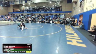 120lbs Cons. Round 3 - Olivia Vignere, University (Girls) vs Marley Rego, Century (Girls)