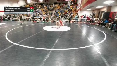 157 lbs Quarterfinal - Mason Wagstaff, Evanston vs Tripp Vigil, Central