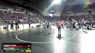 67-72 lbs Cons. Semi - Scarlett Baker, California vs Emma Schnell, Victory Wrestling Club - VTC