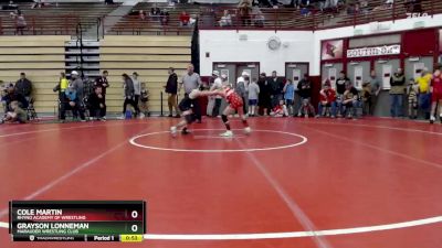 62-69 lbs Cons. Semi - Grayson Lonneman, Marauder Wrestling Club vs Cole Martin, Rhyno Academy Of Wrestling