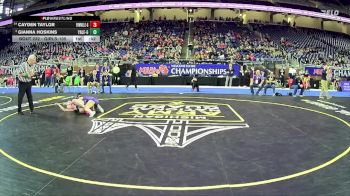 Girls-105 lbs Cons. Round 2 - Cayden Taylor, Fowlerville Hs Girls vs Gianna Hoskins, Yale Hs Girls